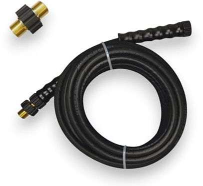 M&M Smartek 10 Meter + Kupplung Hochdruckreiniger-Schlauchrohr für/kompatibel zu Kärcher Verlängerungsschlauch Ersatz – 400bar DN8 Profi M22x1,5 Hochdruckschlauch kompatibel mit Kärcher HD HDS