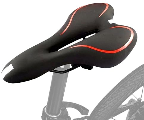 Dubbulon Cycling Seat Cushion - Hollow Comfortable Wide Road Bike Seats - Non-slip Cycling Accessories, Shock Absorbing Waterproof Cycle Saddles for Kids Men Women