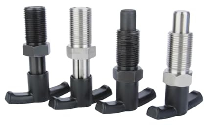 1 pièce M12 Goujon d'indexation de positionnement à ressort télescopique en forme de T de type réinitialisation/auto-verrouillage, piston à bouton, longueur de la tête du piston 6mm