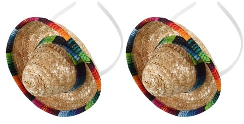 CONGARTENO 2 St mexikansk hatt för barn roliga fotorekvisita pannband fiesta kostym hatt hårband fest sombrero cinco de mayo pannband halm fiesta tyg halm sombrero
