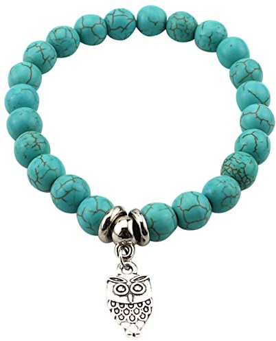 Generisch 2 rosa pärlringar för män kvinnor mormor armband par mm rostfritt smycken, Taille unique, Metall