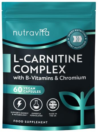 Nutravita L-Carnitine Complex - 6 Vegan Capsules - High Strength Capsules