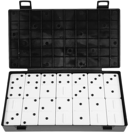 COLLBATH 1-set dominospel med brickor - taktilt set med upphöjda prickar för blinda och synskadade, personer med nedsatt syn, vuxna, barn och seende