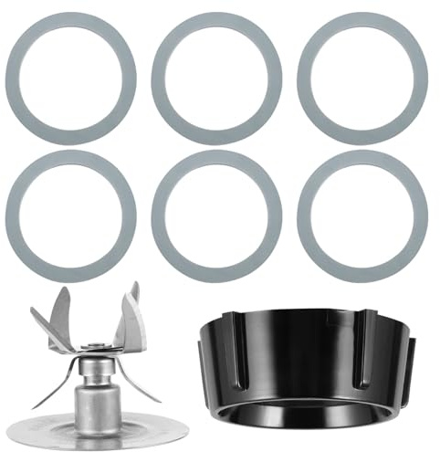 Healeved Set de Repuestos para Batidora Vaso Cuchillas Eléctricas y Base Robusta Compatible para Uso en Mezcladoras Domésticas