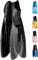 Cressi Agua, Pinne Self Adjusting per Immersioni, Snorkeling e Nuoto Unisex Adulto, Nero, 39/40