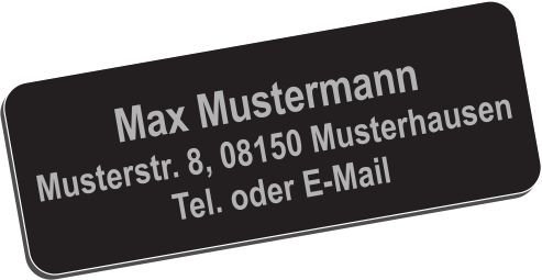 Drohnen Kennzeichen Aluminium elox. 40x15mm mit hochwertiger Lasergravur inkl. Klebestreifen