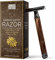 Jungle Culture® Bamboo Safety Razor for Men & Women • Premium Eco Friendly Razor • Fits Double Edge Razor Blades • Single Blade Reusable Mens Razor • Zero Waste • Dark Wood Handle Slim