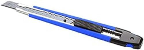 Alyco - Cúter con Cuchilla Fragmentable de Acero SK2H de 9 mm y Botón Deslizable - 186609