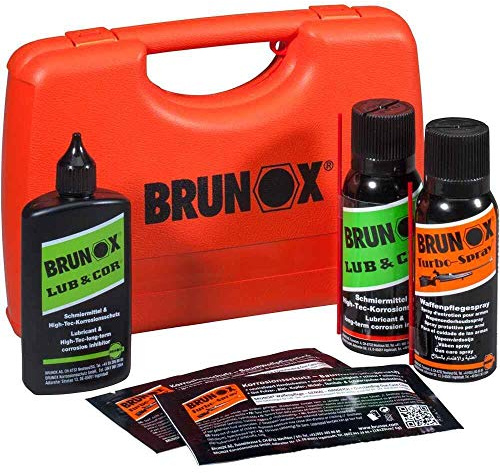 Brunox Waffenpflegebox Turbo Spray, Lub & COR, Korrosionsschutz- Tücher