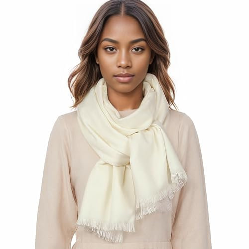 Schal Ivory Stola Festlich für Abendkleid Winter Schals Tücher Damen Pashmina