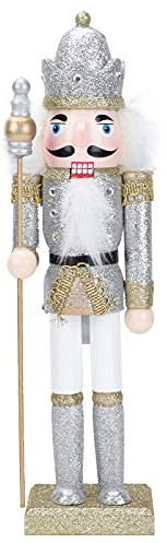 ifundom Casse- Noisette Soldat De Noël Figure Casse- Noisette en Bois Figure Casse- Noisette Soldat pour La Fête De Noël en Plein Air Décoration ()