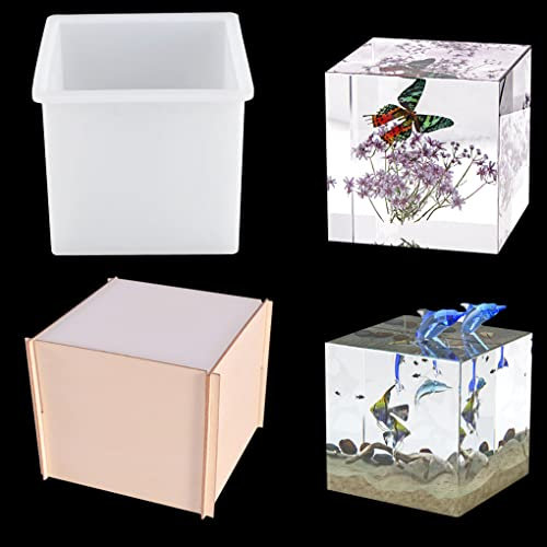 FineInno Würfel Quadrat Silikonform, Cube Resin Mold, Quadratische Epoxidharz Form, Würfelform Gießform für Kerze, Seife Herstellung, DIY Handwerk