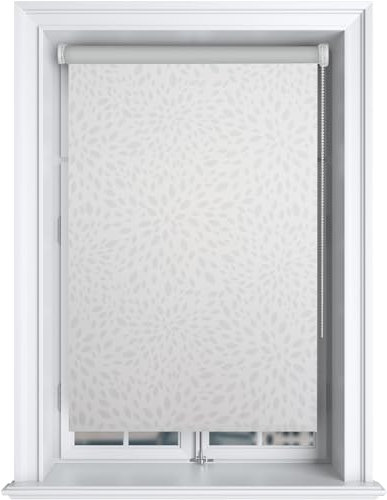 Thermorollo (80x150cm / Print) Verdunkelungsrollo ohne Bohren - Klemmfix - Sichtschutz Hitzeschutz, Tür/Fenster - Wandmontage Deckenmontage