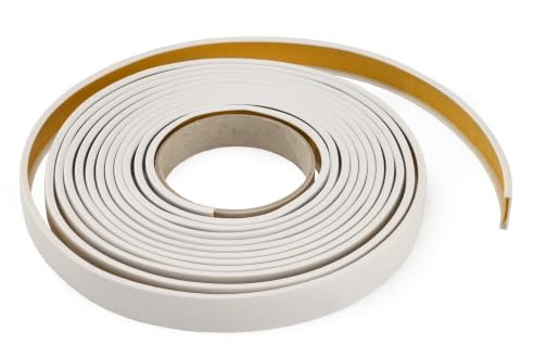 Quest Möbelkantenschutz U-Profil 18 mm selbstklebend - Weiß, 5 m | Kantenumleimer für Schrank- & Möbelkanten, flexibles PVC-Kantenband, kaschiert raue Kanten, für Küche & Bad