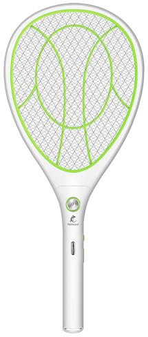 Walizard Electric Fly Zapper Swatter Killer: Electric Fly Racket Bug Zapper Bat Electronic Mosquito Insect Killer Indoor USB Rechargeable 3000V