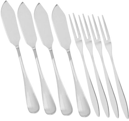 8 Buttermesser Stück Silber und Obstgabeln Edelstahl