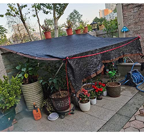 Vela ombreggiante nera resistente agli strappi per esterni, per piante, balconi, canili, pergolati, 4 x 5 m