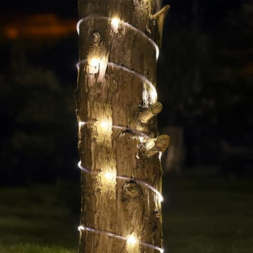 SolarCentre® Shoreham USB Outdoor Solar Rope Lights 100 LEDs - Powered by Mini Leaf