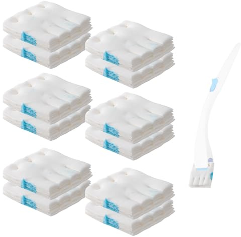 12 Pack Flushable Refills Compatible with Scrubbing Bubbles Toilet Bowl Brush, Disposable Cleaner Refills Pads for Scrubbing Bubbles Toilet Wand, Toilet Brush Refill Accessories (Only Pads)