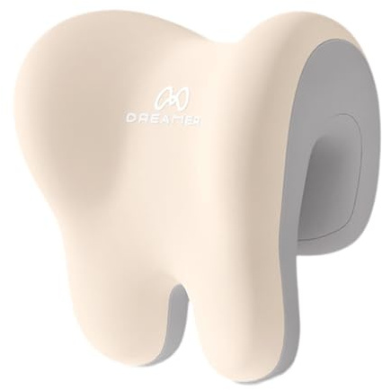 Generic Ergonomic Neck Support Pillow for Office Chair and Car Gaming 25x18x26cm, Beige Grey