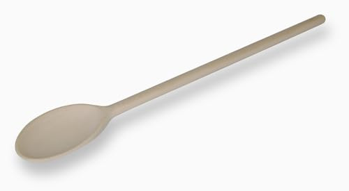 KERAZO Cuillère longue en bois de hêtre – 60/80/100 cm – Ovale ou ronde – Cuillère de cuisine extra longue pour remuer – Idéal pour goulache, four néerlandais, conserve, cuisson au feu, gastronomie