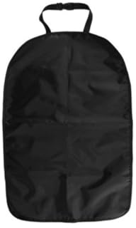GARVALON Protector de Respaldo para Asiento de Coche para Alfombrilla Antipatadas Color Negro para Mantener Limpio el Asiento y contra Manchas y Arañazos