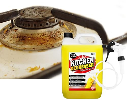 5L Kitchen Degreaser Tackle Tough Stains Cleaning Food Residue | With Hose Trigger