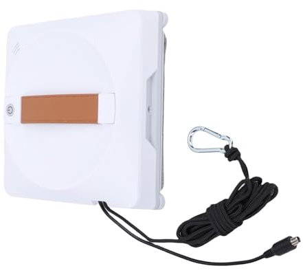 Plyisty Robot Lave-Vitres, Robot Lave-Vitres Automatique, Pulvérisation d'eau Double Face, Modes De Nettoyage Multiples, Contrôle Via App, pour Fenêtres en Hauteur, Portes Vitrées (Prise UE 200‑240V)