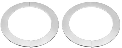 QUARKZMAN 2Pcs Flangia A Parete Divisibile 7.17 182mm Acciaio Inossidabile | Flangia Divisibile Copertura Tubo Clip-on Collare Anello, Per Pavimento Soffitto Bagno, Rotondo Autoadesivo