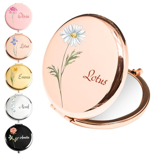 Personalisierter Kompaktspiegel mit Druck, Klappbarer Taschenspiegel