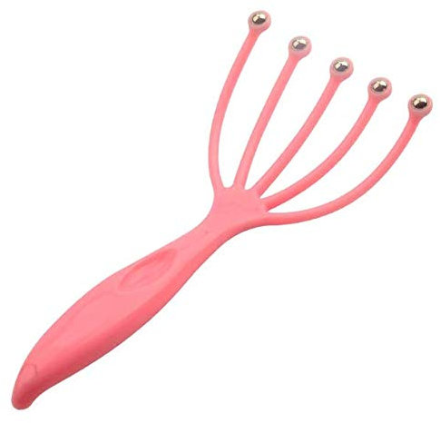 Gwill Kopf-Massagegerät, modisch, bequem, handlich, Klaue, therapeutisches Kopfhaut-Massagegerät für Ganzkörper-Entspannung, Gesundheitspflege, Pink
