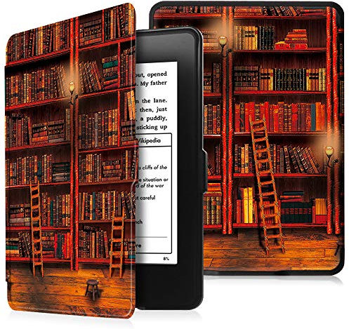 Fintie Hülle für 6 Kindle Paperwhite 2012-2017 (Modellnummer: EY21, DP75SDI) - Schutzhülle mit Auto Sleep/Wake (Nicht GEEIGNET für wasserfest Kindle Paperwhite 10./ 11. Generation), die Bibliothek