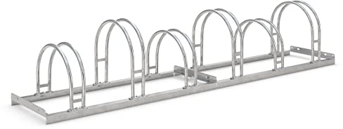 Bogenparker 5056 | Fahrradständer für 6 Fahrräder | einseitig | Freiaufstellung | Abwechselnde Hoch-/Tiefeinstellung | erweiterbar | Fahrradparker Bodenparker Mehrfachständer Bügelparker | Dreifke®