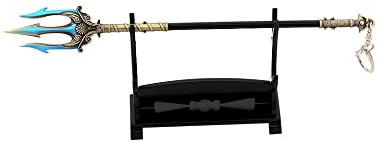 hanaiette 1pc God of War Caos Lama Tuono Martello Ascia Spada Modello di Arma Portachiavi con Display Stand, Modello standard 12, Taglia unica