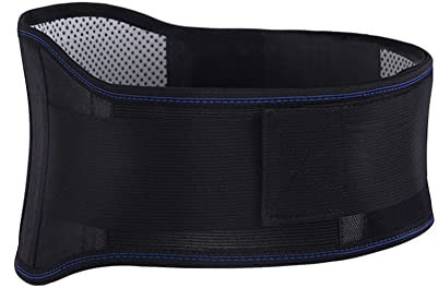Selbsthitzung Rückenbandage Mit Verstellbare Zuggurte Rückenstützgürtel Für Rückenmuskulatur Und Zur Haltungskorrektur Taille Und Bauchfieber (Color : Black, Size : L/Large)