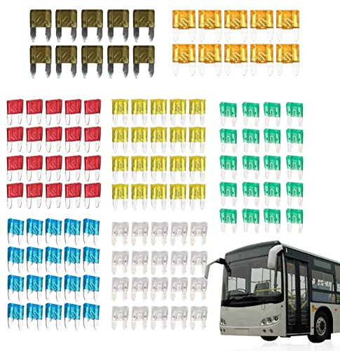pologmase Fusibles Automobile Kit,Voiture avec numéros à cocouleur | Boîte à fusibles, fusible à Profil Bas (5a/7.5a/10a/15a/20a) pour Camion Bateau Automatique RV, 60 pièces