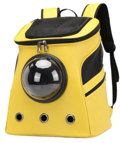 Katzenrucksack Katzentasche Haustierbedarf, Tragbarer, Atmungsaktiver Hund, PU-Stoff, Ausgehende Tasche, Große Kapazität, Katzentasche, Tragbarer Haustier-Rucksack Haustier Rucksäcke Für Katzen ( Colo