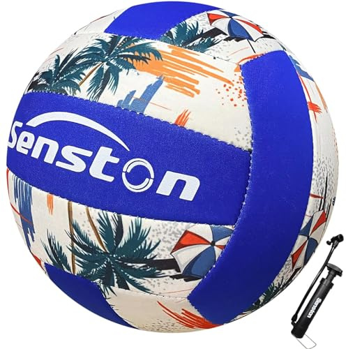 Senston volleyboll storlek 5 med pump, lätt strandvolleyboll