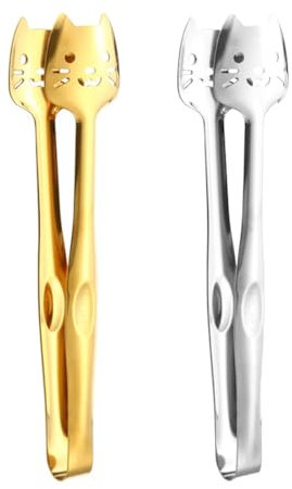2 pinze da insalata in acciaio inox, per pasticceria, da cucina, per barbecue, da cucina, per barbecue, da cucina, per patatine fritte, per insalata, barbecue, buffet, cottura