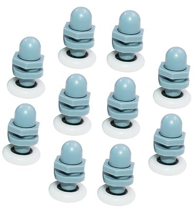 jojofuny 10pezzi Rullo Per Porta Scorrevole in Materiale Di Ruota Per Porta Scorrevole Adatta Per Porte in Vetro e Porte Doccia Rullo Per Doccia Facile Da Installare e Pratico