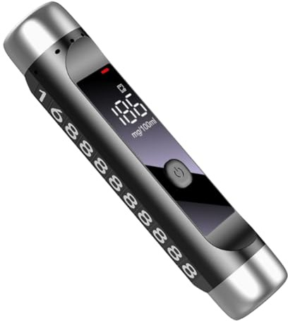 Inkoby Alcoholimetro Portatil Pantalla LCD Prueba de Conducir en Estado de Ebriedad Alcoholimetro Detector de Alcohol Matrícula de Estacionamiento Temporal