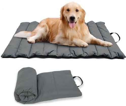 BUERPINKING Hundedecke für Unterwegs, Wasserdicht rutschfeste Hundematte 110×68 cm, Waschbar Hundedecke Outdoor für Outdoor, Reise & Auto‑Kofferraum Komfortkissen
