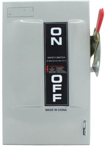Interrupteur de sécurité robuste sans fusible MHS1-30T 3P 250 V/30 A, facile à installer, for panneau de disjoncteur