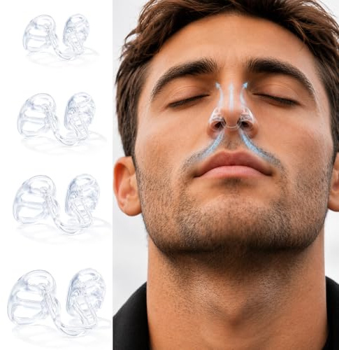 Dispositivo Nasale Antirussamento,Dilatatori Nasali In Silicone Riutilizzabili,Clip Nasale Per Respirazione Durante Sonno,Per Migliorare Respirazione,Accessorio Naso Per Riduzione Russare