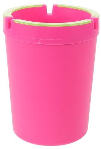 TOYANDONA Cenicero Portátil y Tapa Cubierta Luz Nocturna para Coche y Camión Plástico Ligero para Exteriores y Automóviles