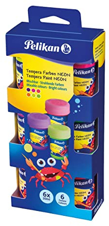Pelikan temperafärg-set neon, 6 grundfärger à 20 ml