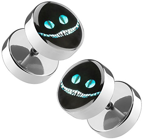 Piersando Ohrringe Ohrstecker Fake Ohr Plug mit verschiedenen Motiven