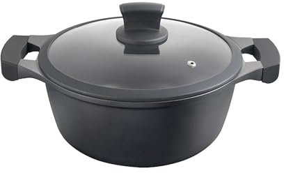 Metaltex XPERT-Cacerola Alta Aluminio Fundido, 24 cm, Antiadherente ILAG 3 Capas, Full Induction válido para Todo Tipo de cocinas, 4.1 litros