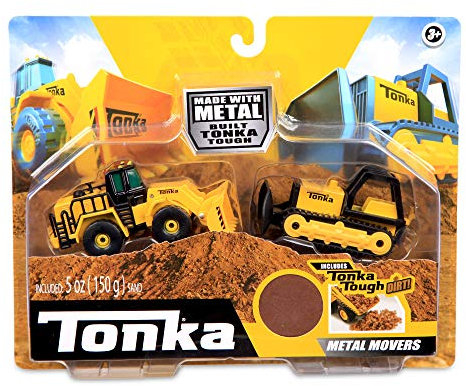 Basic Fun Tonka - Metal Movers Combo Pack Series 2 - Bulldozer and Front Loader