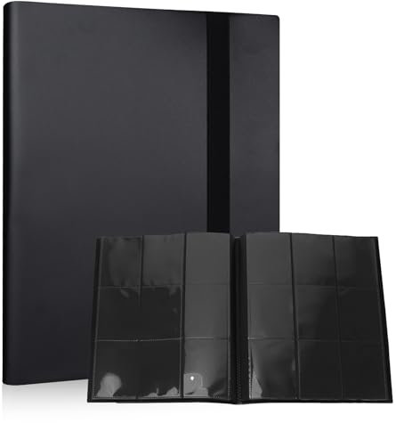 Sammelkartenordner, Sammelkartenhalter, 360 Karten, Sammelalbum (schwarz)